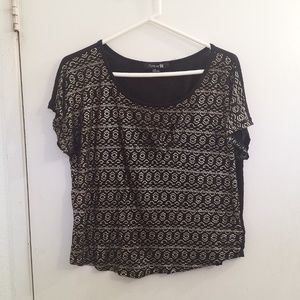 Forever 21 Black and Gold Shirt
